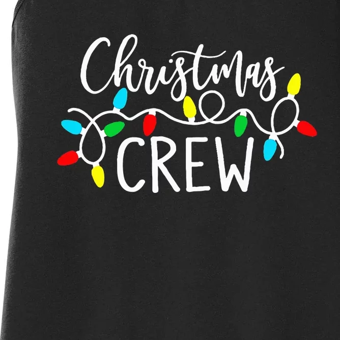 Christmas Crew Xmas Lights Pajama Happy Holiday Women's Racerback Tank