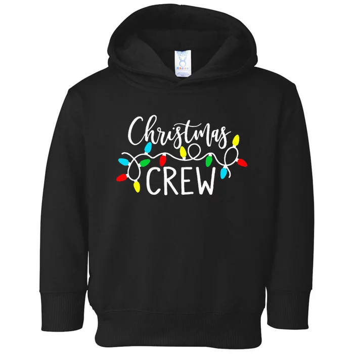 Christmas Crew Xmas Lights Pajama Happy Holiday Toddler Hoodie