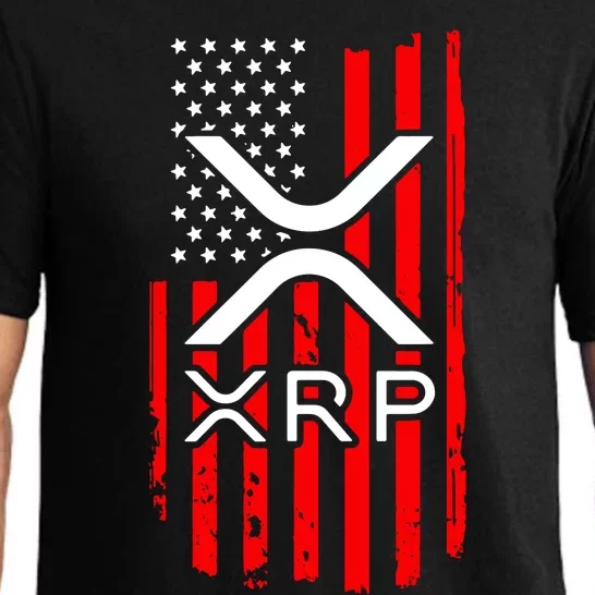 Crypto Currency Xrp Ripple Internet Money American Flag Pajama Set