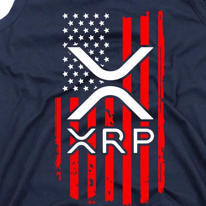 Crypto Currency Xrp Ripple Internet Money American Flag Tank Top