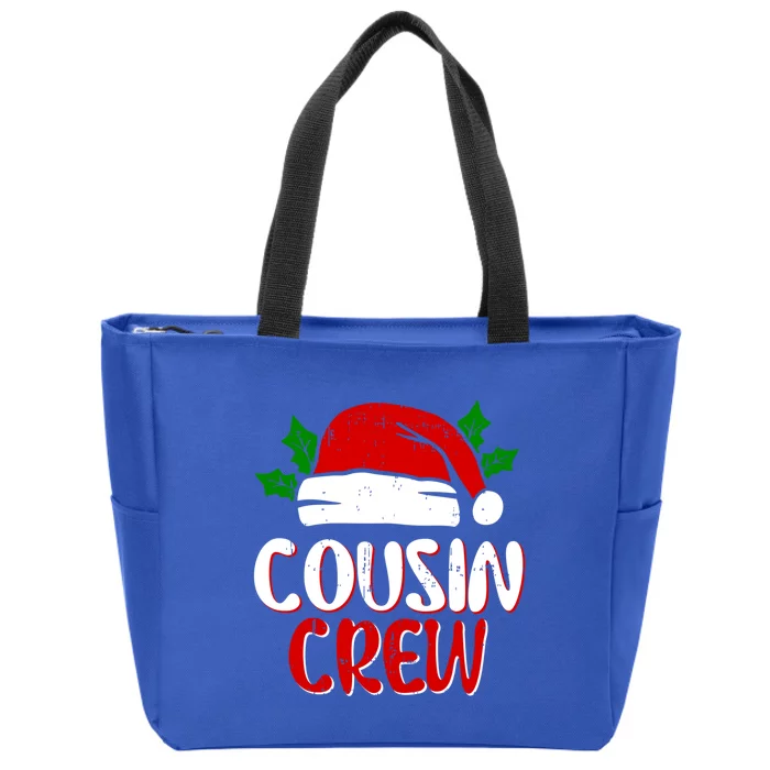 Cousin Crew Xmas Santa Claus Family Cute Matching Christmas Gift Zip Tote Bag