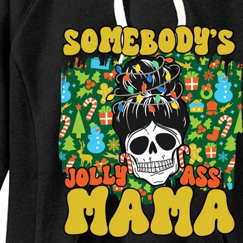 Cute Christmas Xmas Humor Mom Mama Mum Santa Mommy Gift Women's Fleece Hoodie