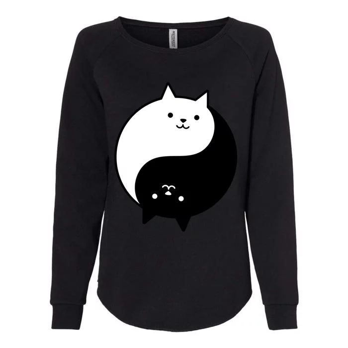 Cute Cats Yin Yang Yoga Zen Kitty Black And White Cat Gift Womens California Wash Sweatshirt