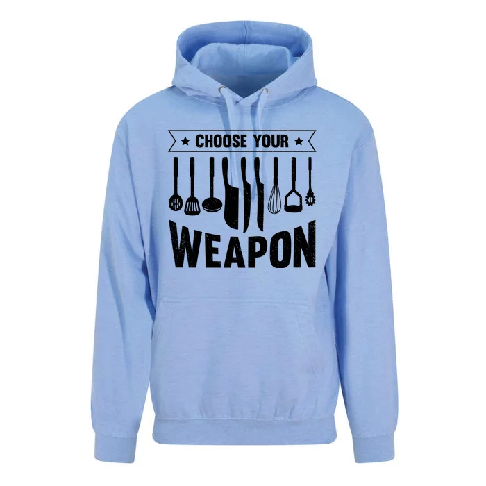 Cook Chose Your Weapon Chef Cooking Culinary Kitchen Hobby Gift Unisex Surf Hoodie