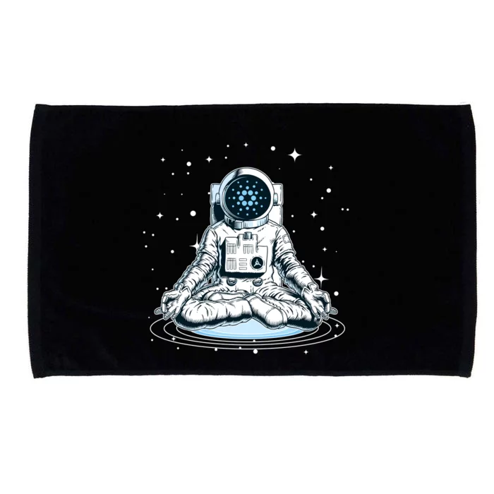 Cardano Cryptocurrency Yoga Space Astronaut Microfiber Hand Towel