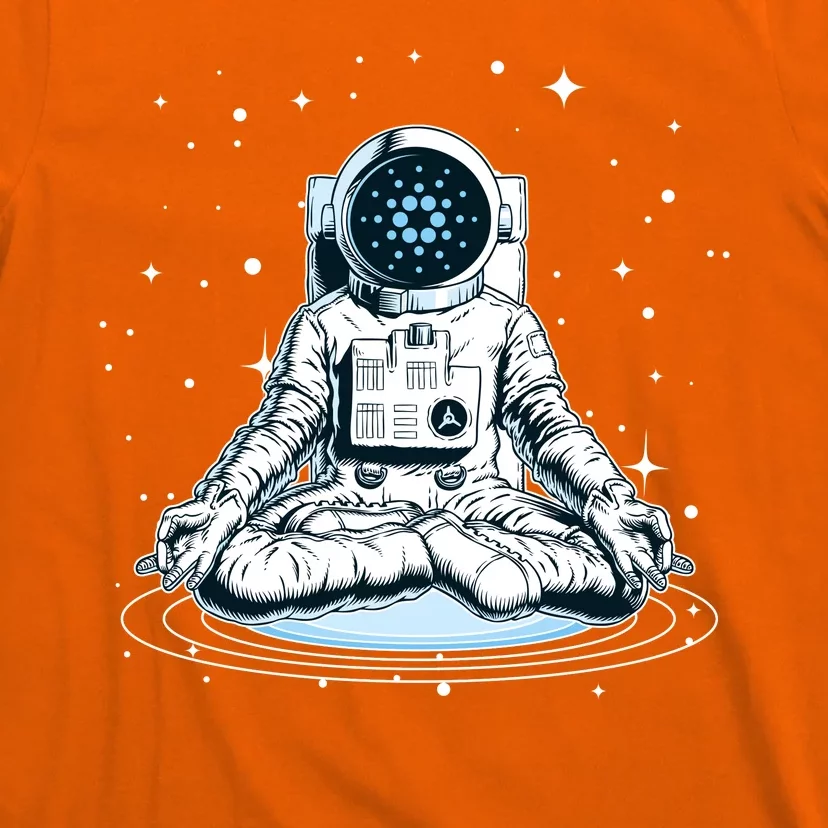 Cardano Cryptocurrency Yoga Space Astronaut T-Shirt