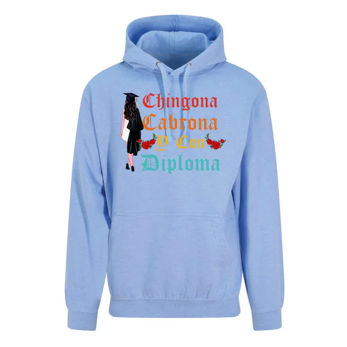 Chingona Cabrona Y Con Diploma Vintage Unisex Surf Hoodie