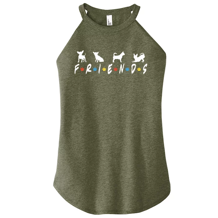 Cute Chihuahua Yoga Friends Dog Crewneck Chihuahua Lover Gift Women’s Perfect Tri Rocker Tank