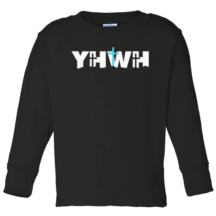 Christian Cross Yhwh Yahweh Jesus Resurrection Toddler Long Sleeve Shirt