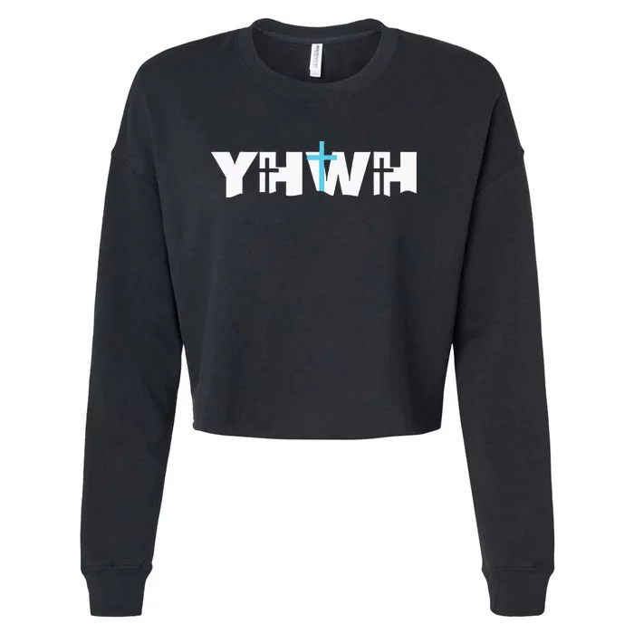 Christian Cross Yhwh Yahweh Jesus Resurrection Cropped Pullover Crew