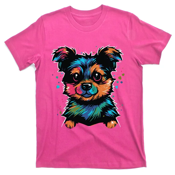 Cute Colorful Yorkshire Terrier Puppy T-Shirt