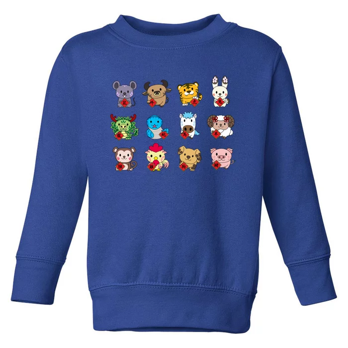 Cute Chinese Zodiac Animal Signs Lunar New Year Gift Toddler Sweatshirt