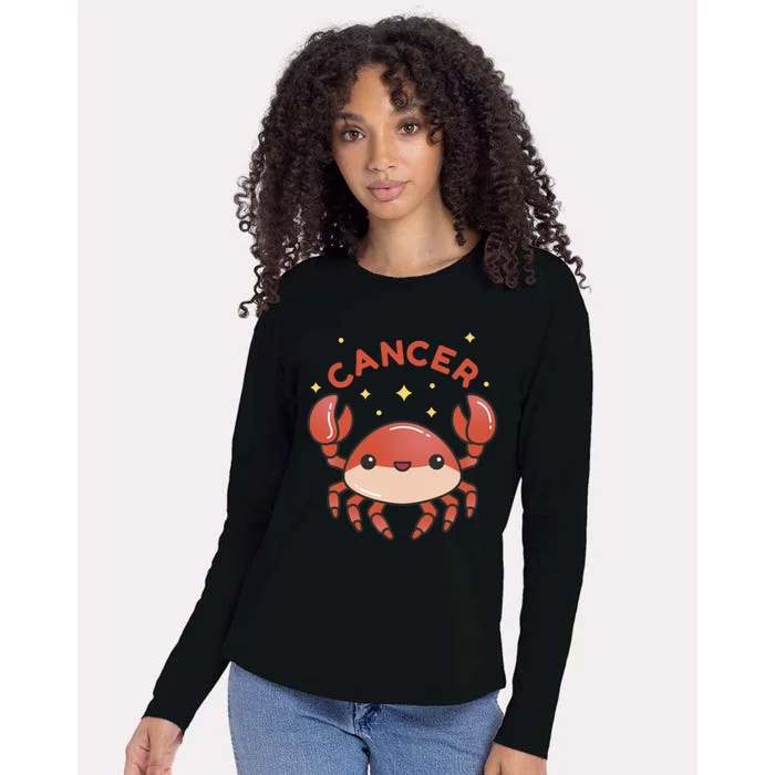 Cancer Crab Zodiac Astrology Birthday Gift Womens Cotton Relaxed Long Sleeve T-Shirt