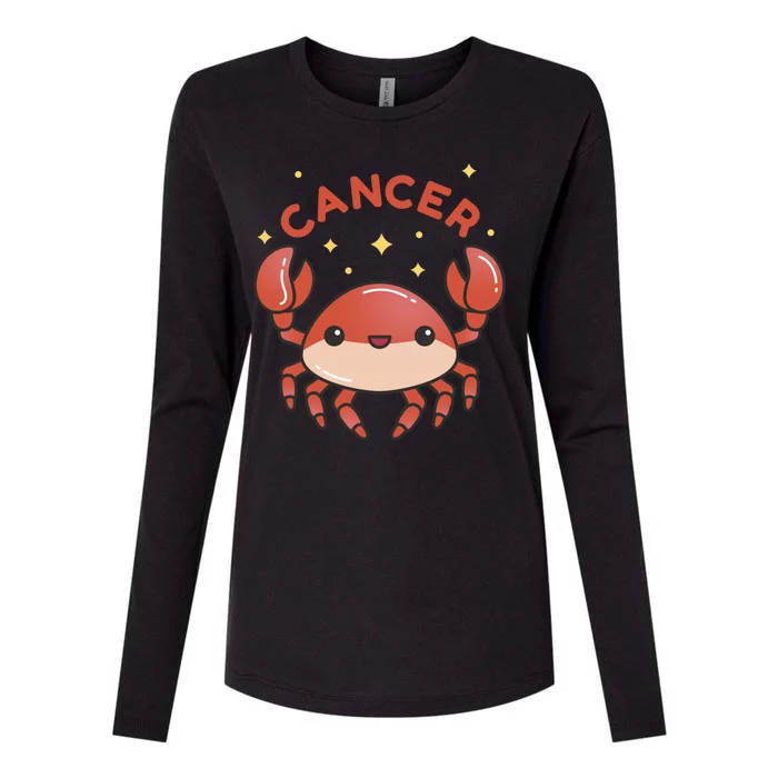 Cancer Crab Zodiac Astrology Birthday Gift Womens Cotton Relaxed Long Sleeve T-Shirt