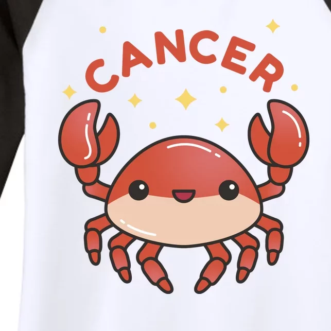 Cancer Crab Zodiac Astrology Birthday Gift Women's Tri-Blend 3/4-Sleeve Raglan Shirt