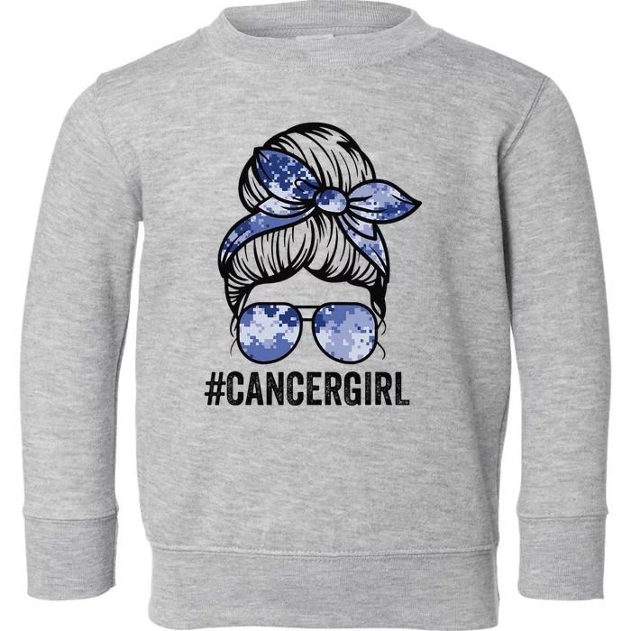 Cancer Cancer Zodiac signs messy bun horoscope Toddler Sweatshirt