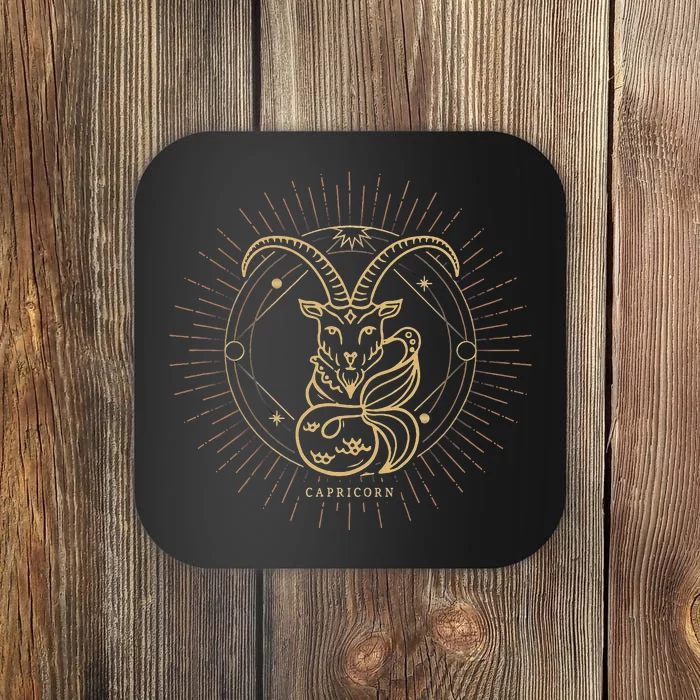 Celestial Capricorn Zodiac Sign November December Birthday Coaster