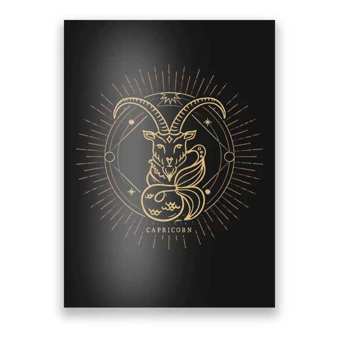 Celestial Capricorn Zodiac Sign November December Birthday Poster