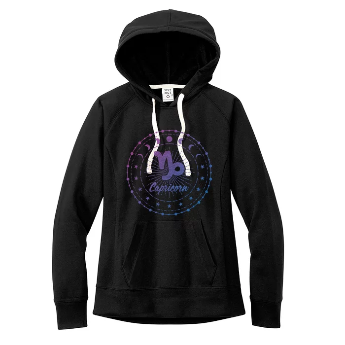 Celestial Capricorn Zodiac Symbol Great Gift Women's Fleece Hoodie