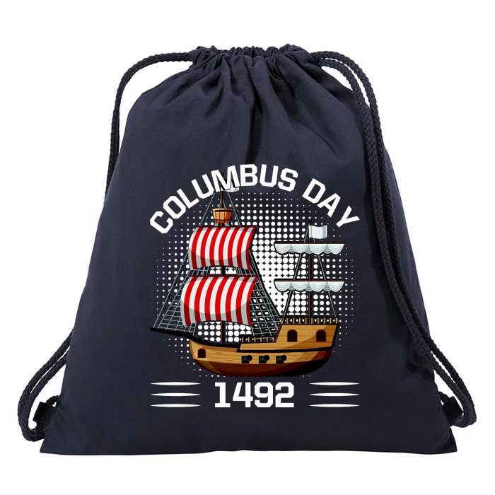 Columbus Day 1492 Drawstring Bag