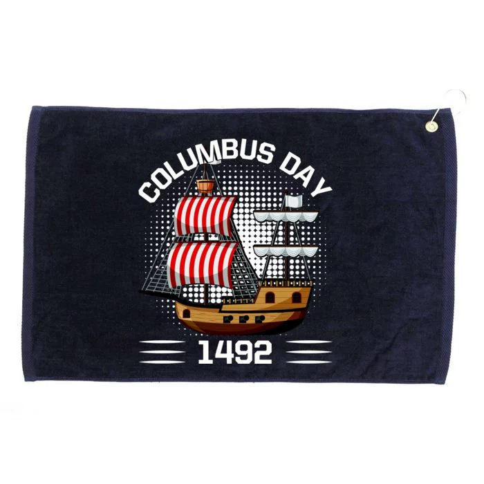 Columbus Day 1492 Grommeted Golf Towel