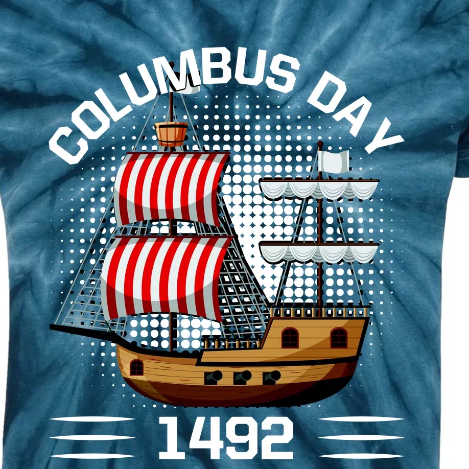 Columbus Day 1492 Kids Tie-Dye T-Shirt