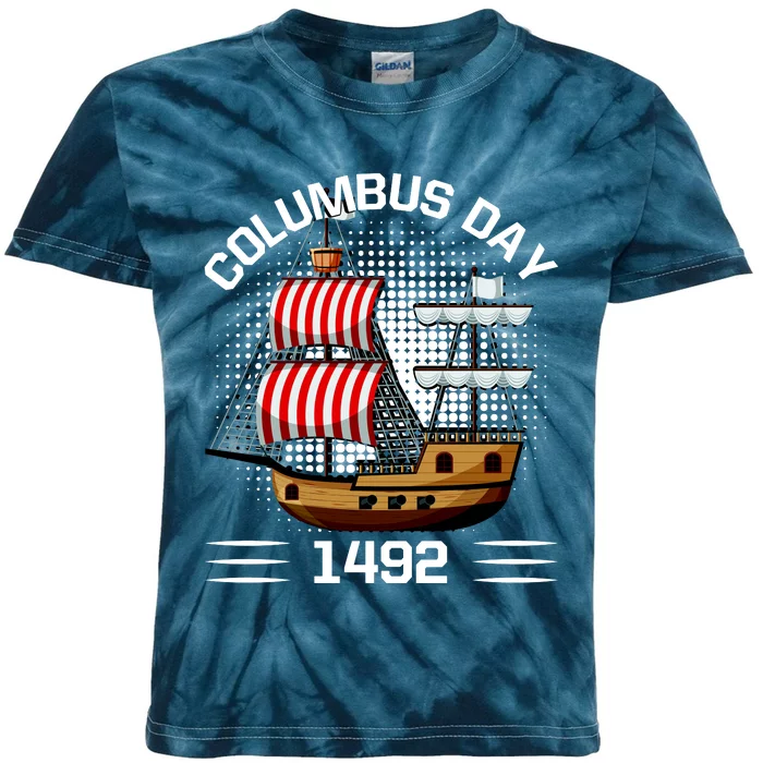 Columbus Day 1492 Kids Tie-Dye T-Shirt