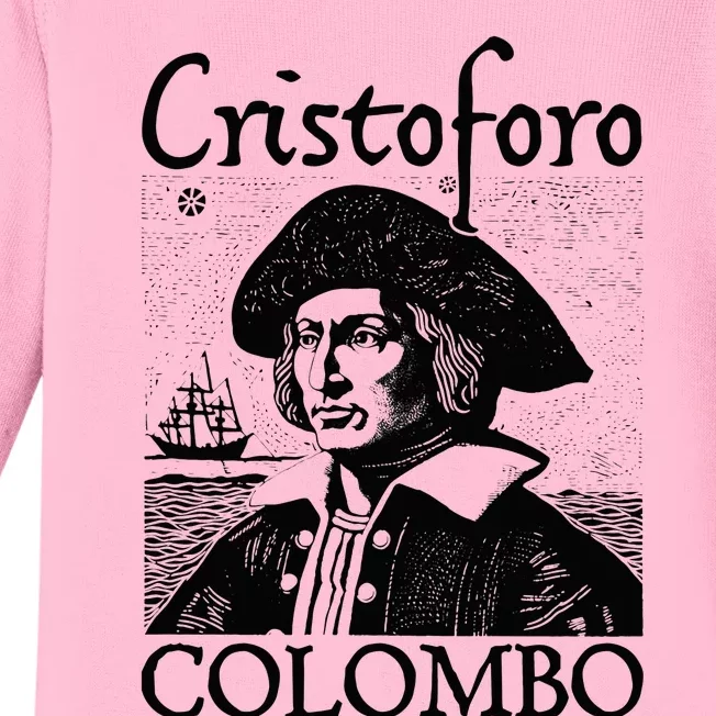 Columbus Day 1492 Italian Pride Christopher Columbus Baby Long Sleeve Bodysuit