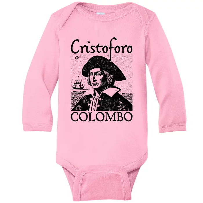 Columbus Day 1492 Italian Pride Christopher Columbus Baby Long Sleeve Bodysuit