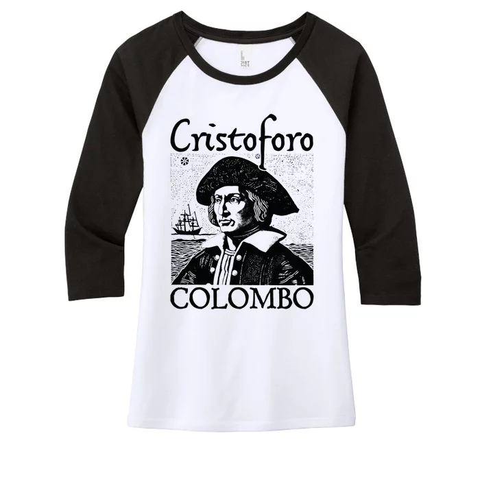 Columbus Day 1492 Italian Pride Christopher Columbus Women's Tri-Blend 3/4-Sleeve Raglan Shirt