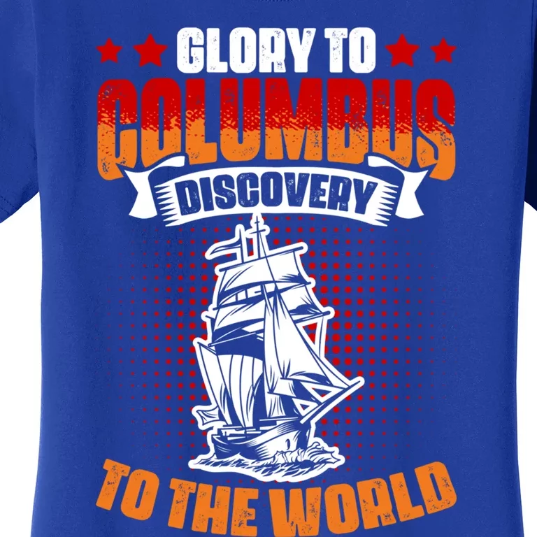 Columbus Day 1942 American Italian Christopher Columbus Gift Women's T-Shirt