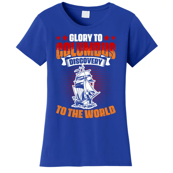 Columbus Day 1942 American Italian Christopher Columbus Gift Women's T-Shirt