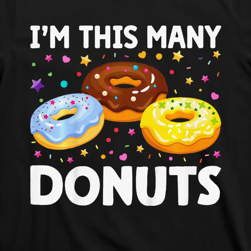 Cute Donut 3rd Birthday IM This Many Donuts 3yearold T-Shirt