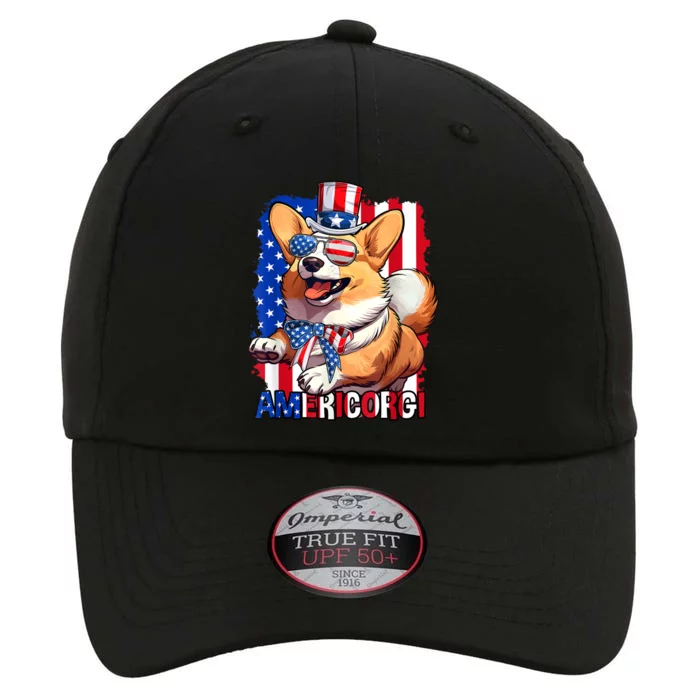 Corgi Dog 4th Of July American USA Flag Patriotic Funny The Original Performance Cap