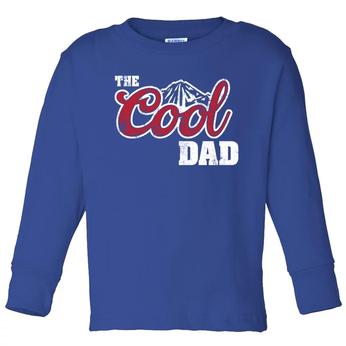 Cool Dad 90s Vintage Cow Cute Gift Toddler Long Sleeve Shirt