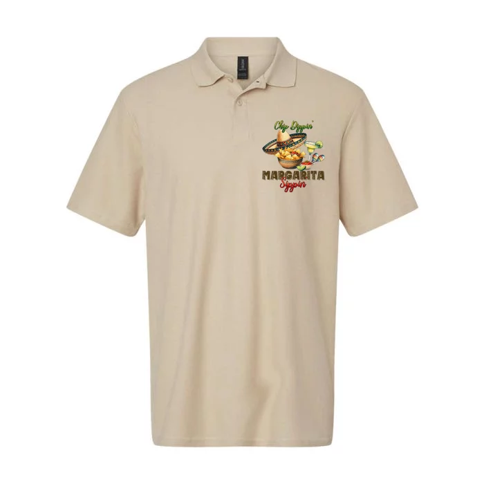 Chip Dippin And Margarita Sipping Softstyle Adult Sport Polo