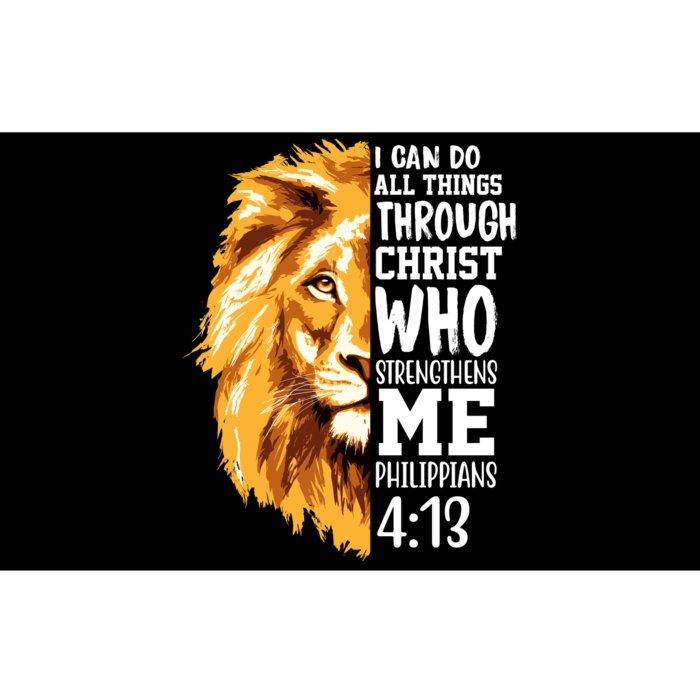 Can Do All Things Through Christ Bible Quote Lion Bumper Sticker