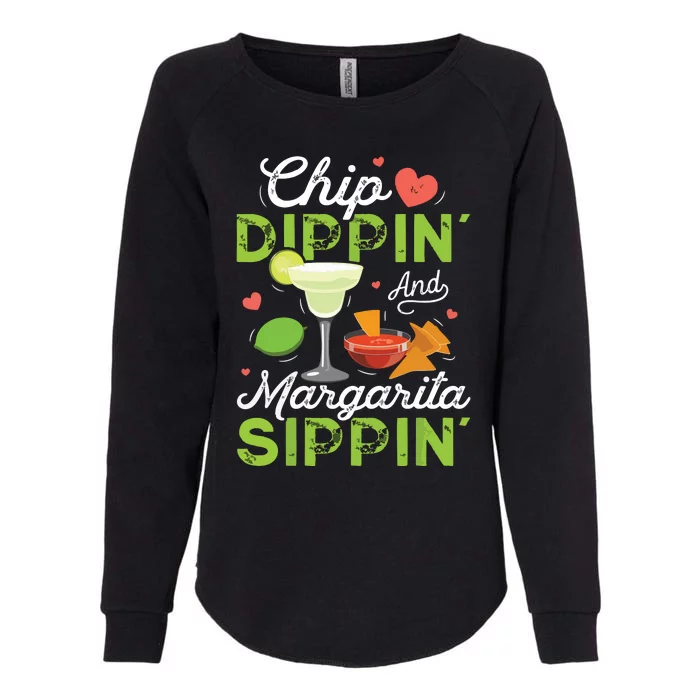 Chip Dippin' And Margarita Sippin' Funny Cinco De Mayo Womens California Wash Sweatshirt