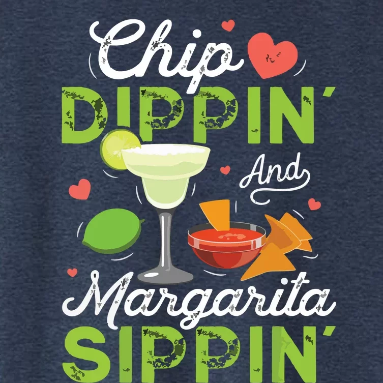 Chip Dippin' And Margarita Sippin' Funny Cinco De Mayo Women's Crop Top Tee