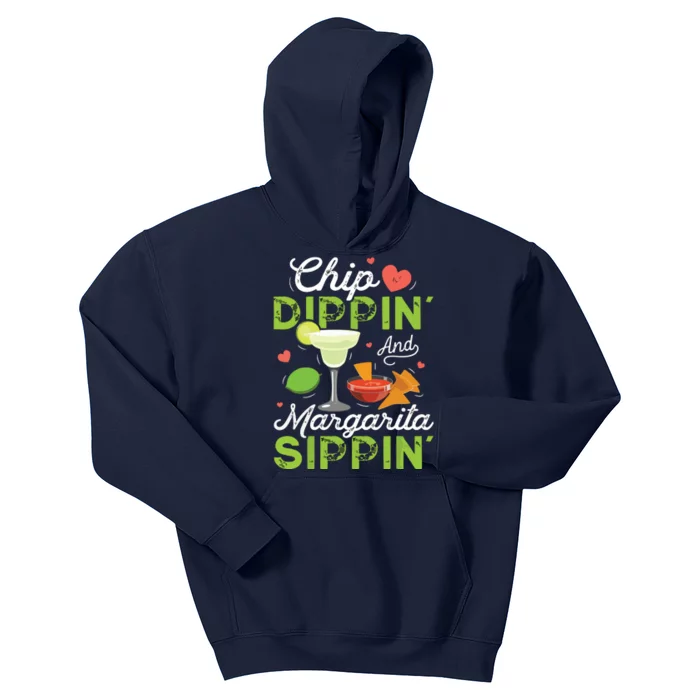 Chip Dippin' And Margarita Sippin' Funny Cinco De Mayo Kids Hoodie