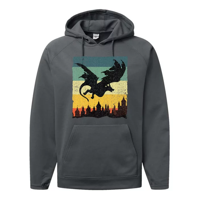 Cool Dragon Art For Women Mythical Performance Fleece Hoodie