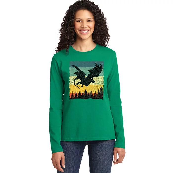 Cool Dragon Art For Women Mythical Ladies Long Sleeve Shirt