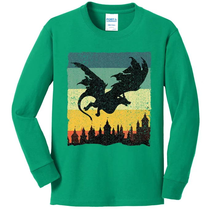 Cool Dragon Art For Women Mythical Kids Long Sleeve Shirt