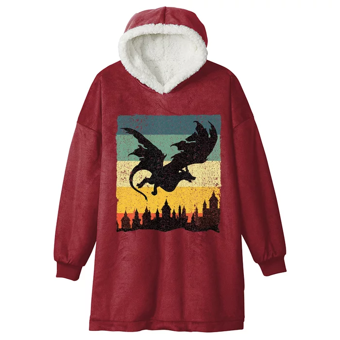 Cool Dragon Art For Women Mythical Hooded Wearable Blanket