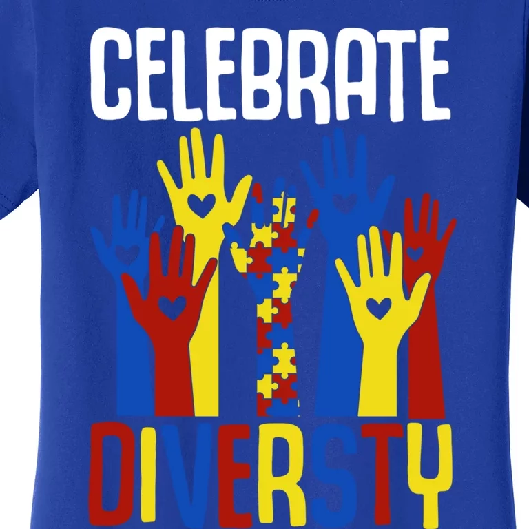 Celebrate Diversity Autism Awareness Month Gift Women's T-Shirt