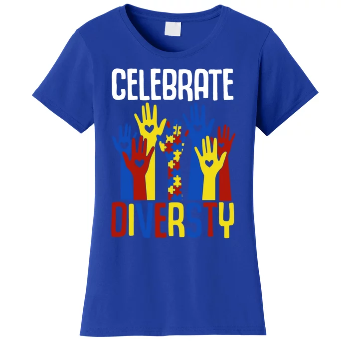 Celebrate Diversity Autism Awareness Month Gift Women's T-Shirt