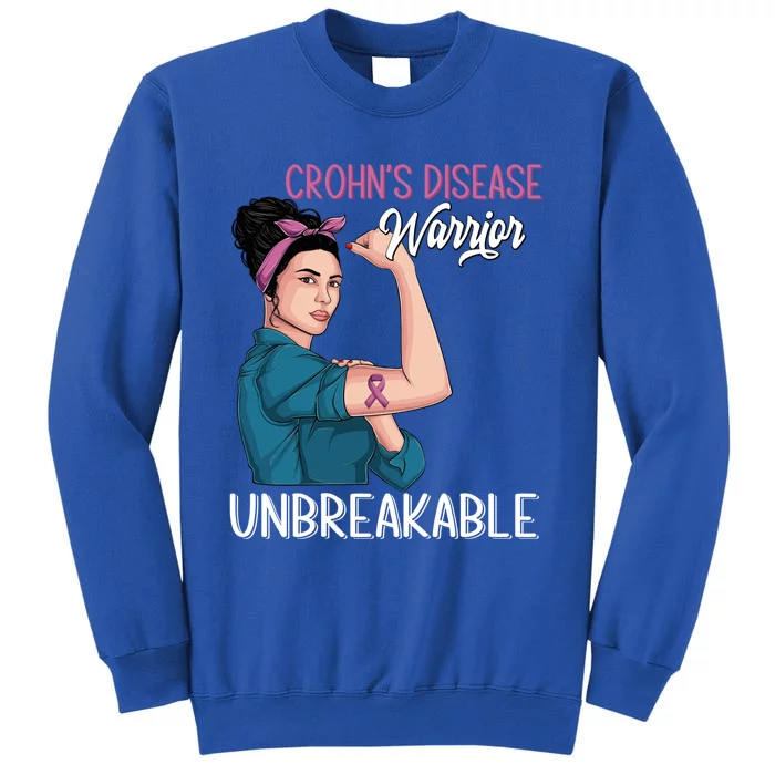 Crohn's Disease Awareness Warrior Unbreakable Support Gift Sweatshirt