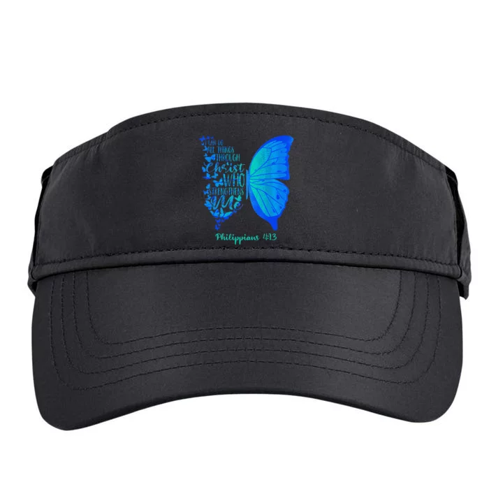 Can Do All Things Through Christ Who Strengthens Me I Gift Adult Drive Performance Visor