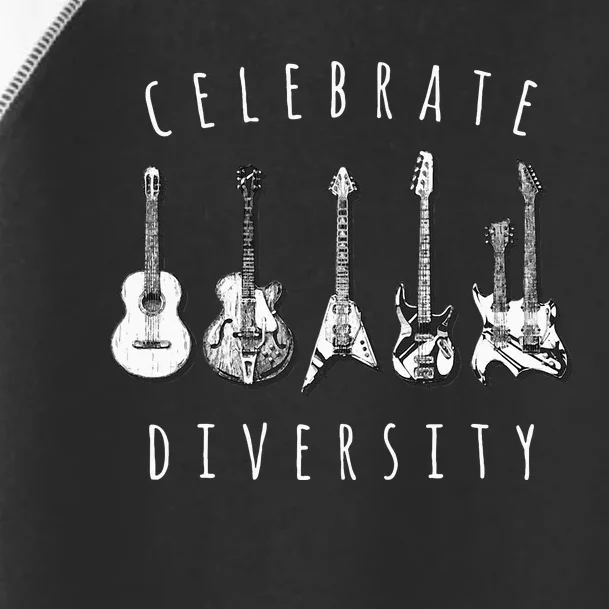 Celebrate Diversity Acoustic Guitar Musician Toddler Fine Jersey T-Shirt