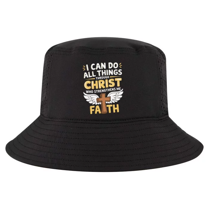 Can Do All Things Through Christ Who Strengthens Me Cool Comfort Performance Bucket Hat